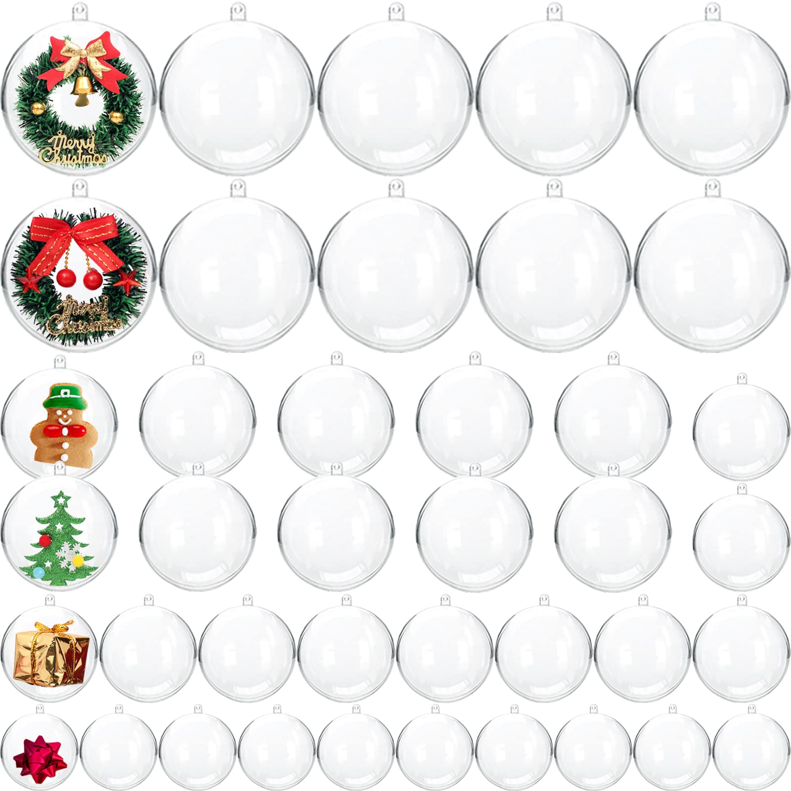 Bath Bomb Mold - Bolas de adornos de plástico transparente,
