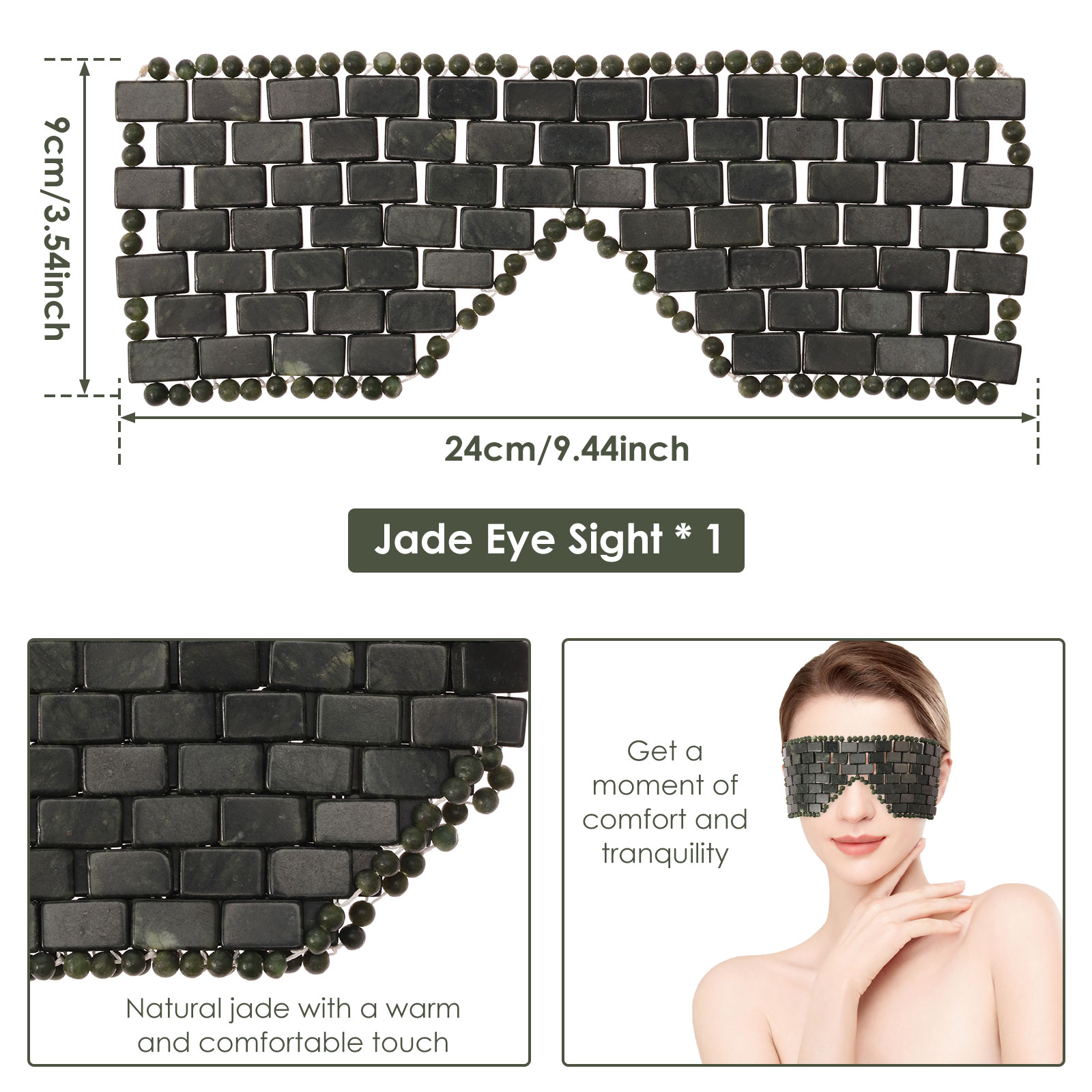 Máscara de ojos de Jade, másca - Spa Wellness Massage reseña y precio