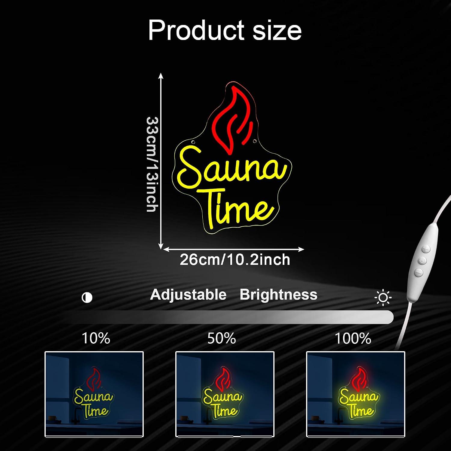 Letrero de neón Sauna Time con - Home Spa Wellness reseña y precio
