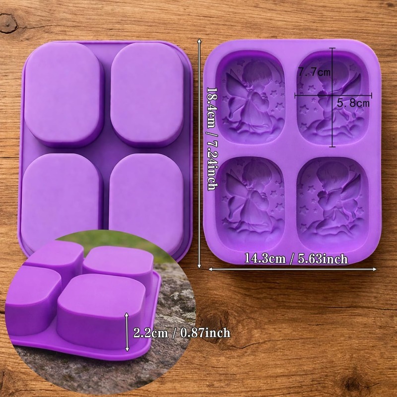 Molde de silicona de ángel par - Bath Bomb Mold reseña y precio