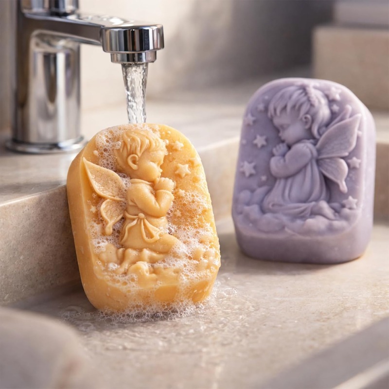 Molde de silicona de ángel par - Bath Bomb Mold reseña y precio